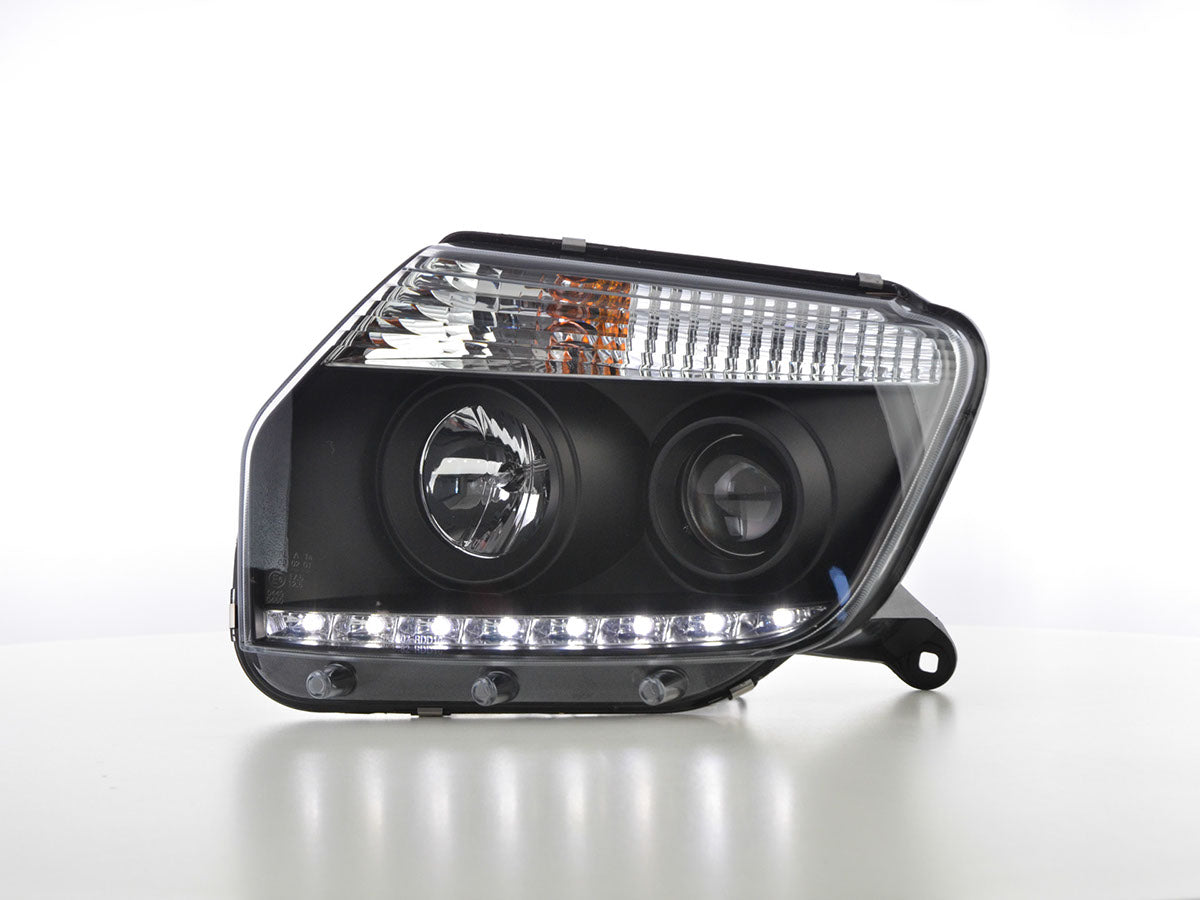 Scheinwerfer Set Daylight LED Tagfahrlicht Dacia Duster ab 2014 schwarz Scheinwerfer Set Daylight LED Tagfahrlicht Dacia Duster ab 2014 schwarz